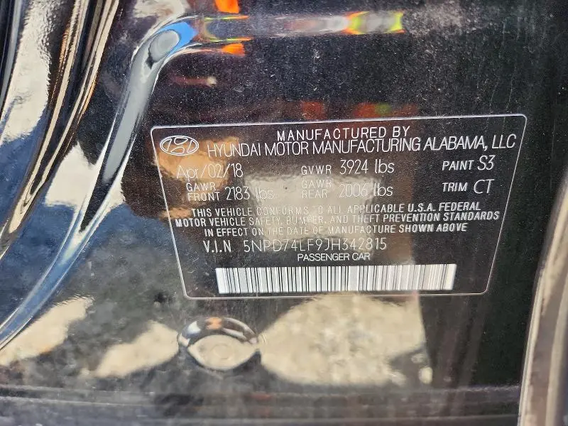 2018 HYUNDAI ELANTRA SE  