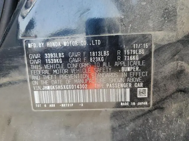 2016 HONDA FIT LX  
