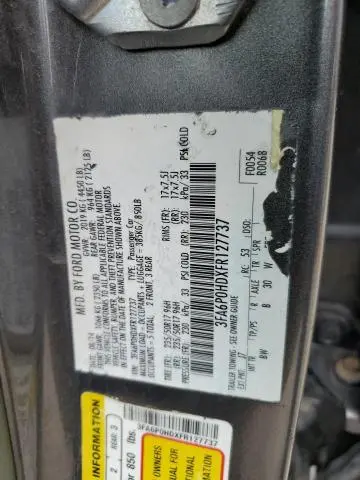 2015 FORD FUSION SE  
