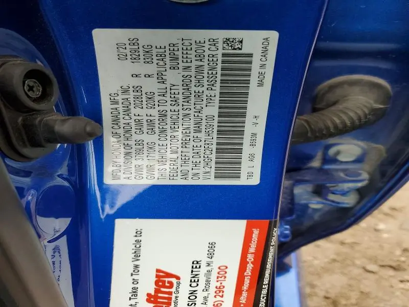 2020 HONDA CIVIC SPORT  