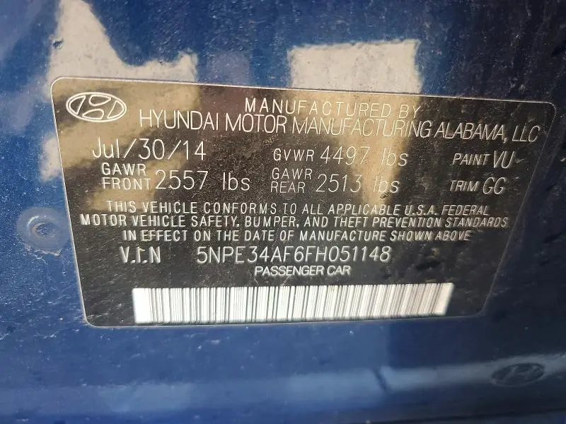 2015 HYUNDAI SONATA SPORT  