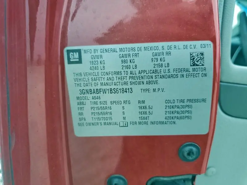 2011 CHEVROLET HHR LT  