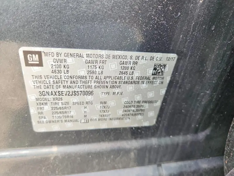 2018 CHEVROLET EQUINOX LT  