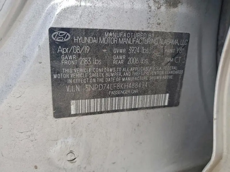 2019 HYUNDAI ELANTRA SE  