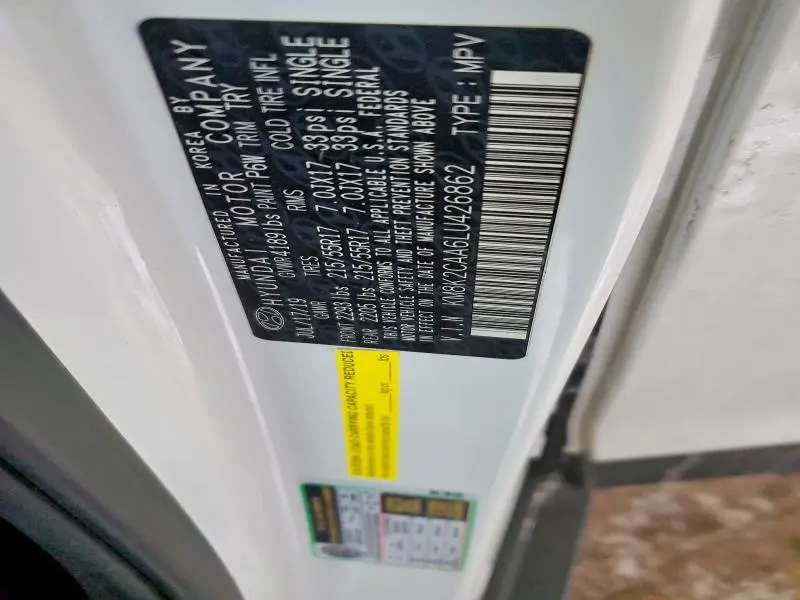 2020 HYUNDAI KONA SEL  