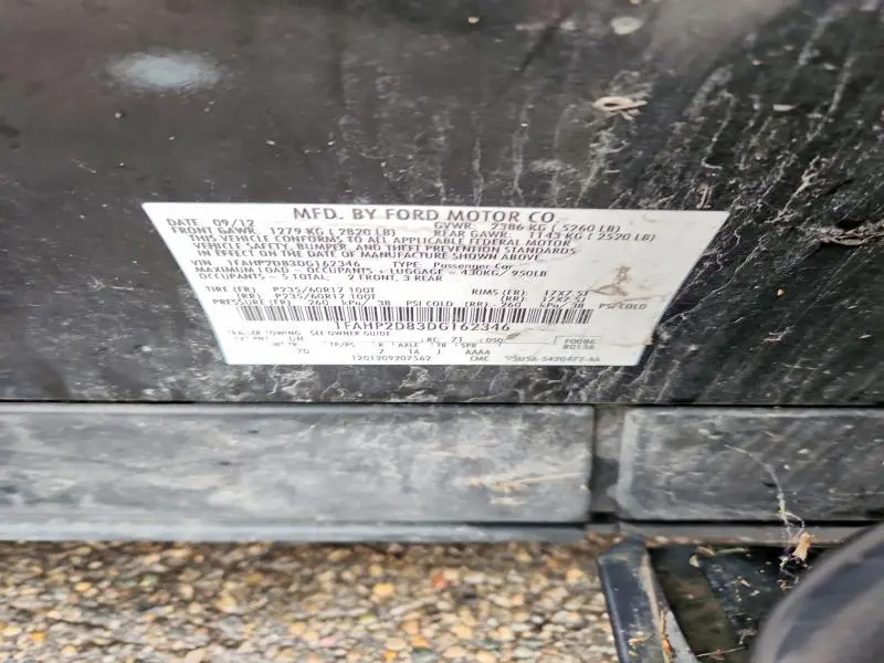 2013 FORD TAURUS SE  