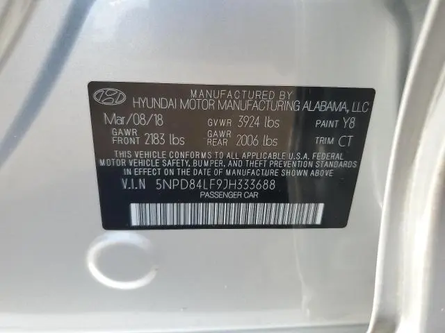 2018 HYUNDAI ELANTRA SEL  