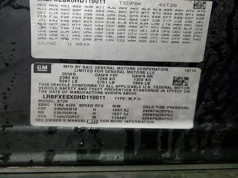 2017 BUICK ENVISION PREMIUM  