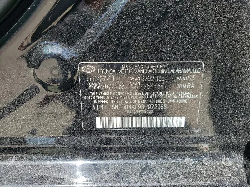2011 HYUNDAI ELANTRA GLS  
