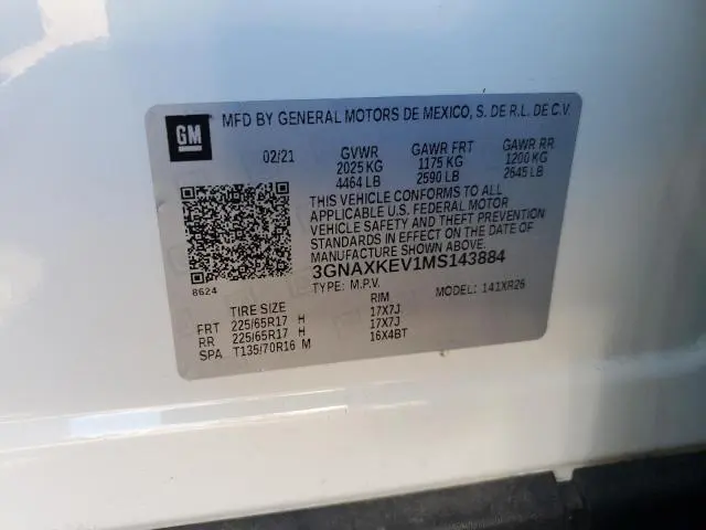 2021 CHEVROLET EQUINOX LT  