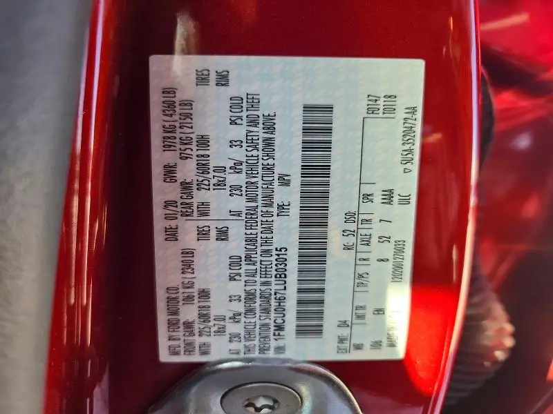 2020 FORD ESCAPE SEL  