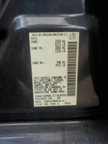 2013 NISSAN ALTIMA 2.5  