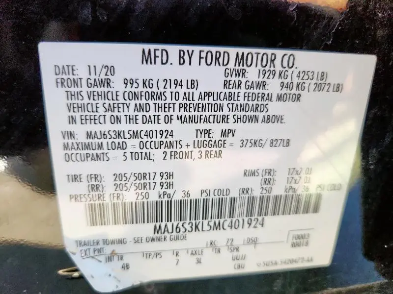 2021 FORD ECOSPORT TITANIUM  