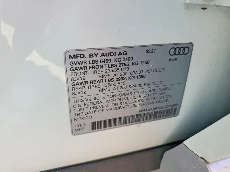 2021 AUDI Q5 PREMIUM  