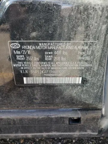 2018 HYUNDAI SONATA SE  