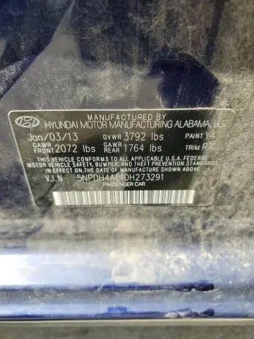 2013 HYUNDAI ELANTRA GLS