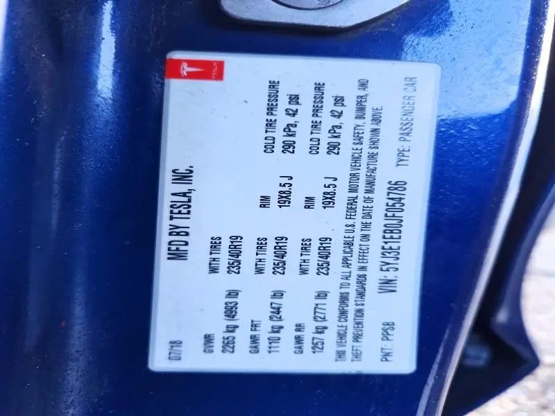2018 TESLA MODEL 3   