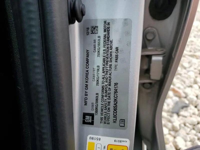 2019 CHEVROLET SPARK 1LT  