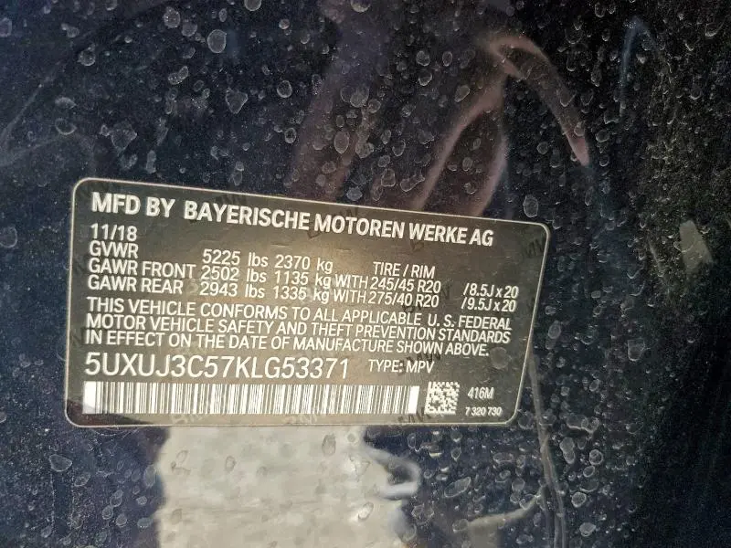 2019 BMW X4 XDRIVE30I  