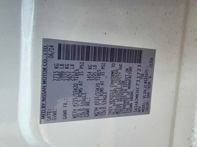 2014 NISSAN PATHFINDER S  