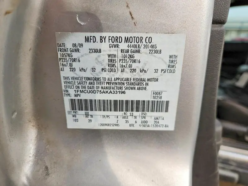 2010 FORD ESCAPE XLT  