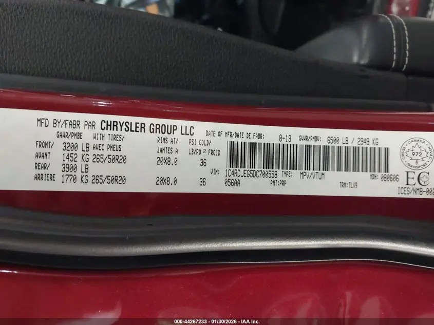 2013 DODGE DURANGO CITADEL