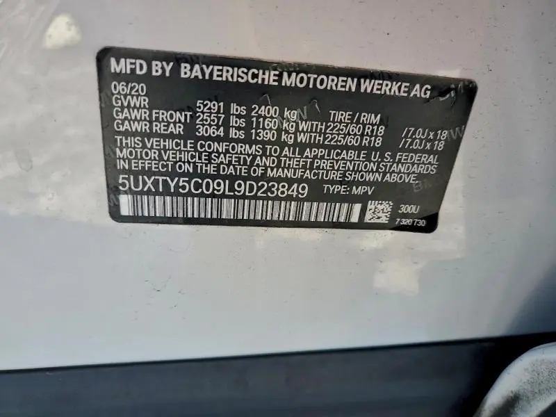 2020 BMW X3 XDRIVE30I  