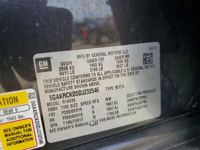2013 BUICK ENCLAVE   