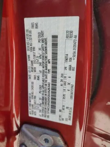 2016 FORD ESCAPE SE  