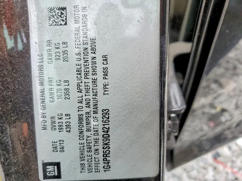 2013 BUICK VERANO CONVENIENCE  
