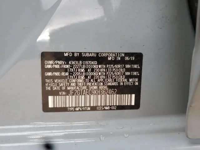 2019 SUBARU CROSSTREK PREMIUM  