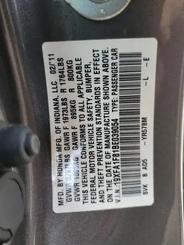 2011 HONDA CIVIC EX  