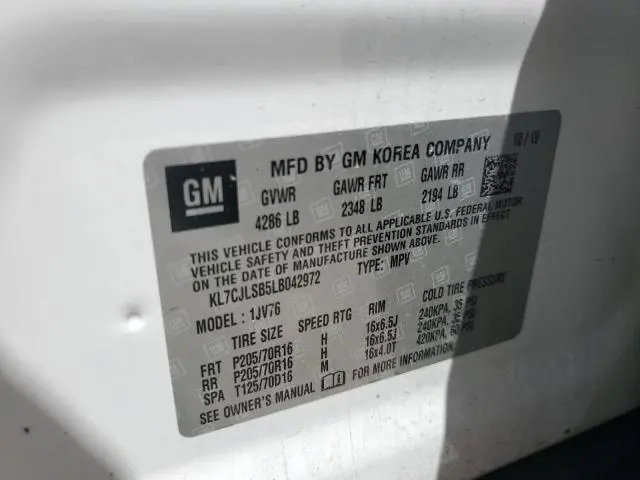 2020 CHEVROLET TRAX 1LT  