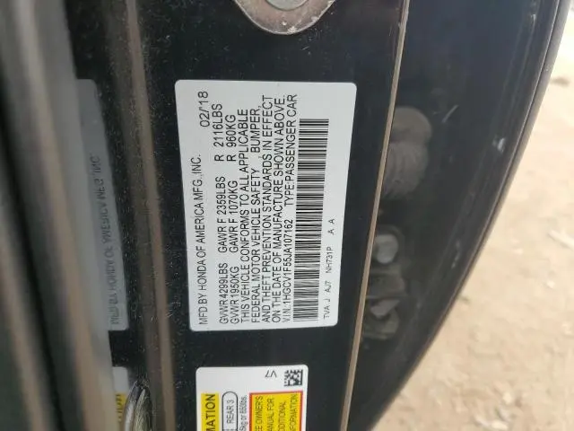 2018 HONDA ACCORD EXL  