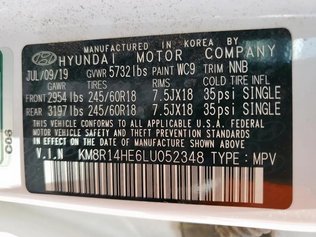 2020 HYUNDAI PALISADE SE  