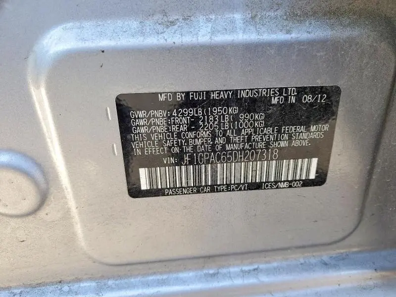 2013 SUBARU IMPREZA PREMIUM  