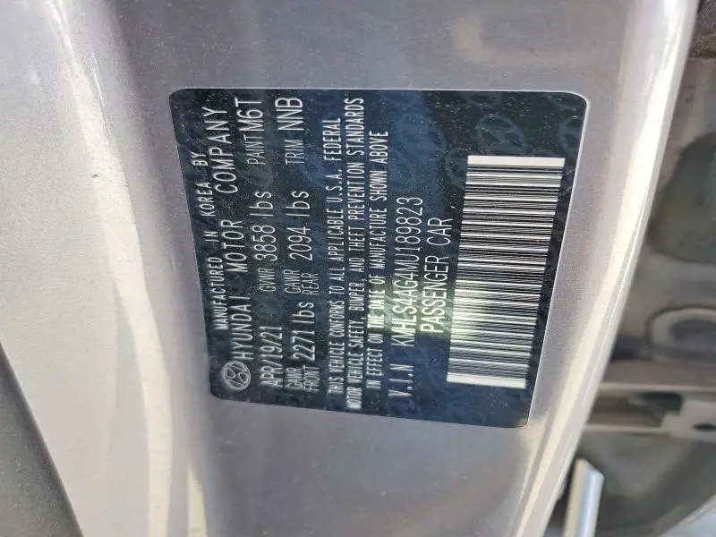 2021 HYUNDAI ELANTRA SEL  