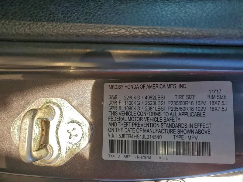 2018 ACURA RDX TECHNOLOGY  