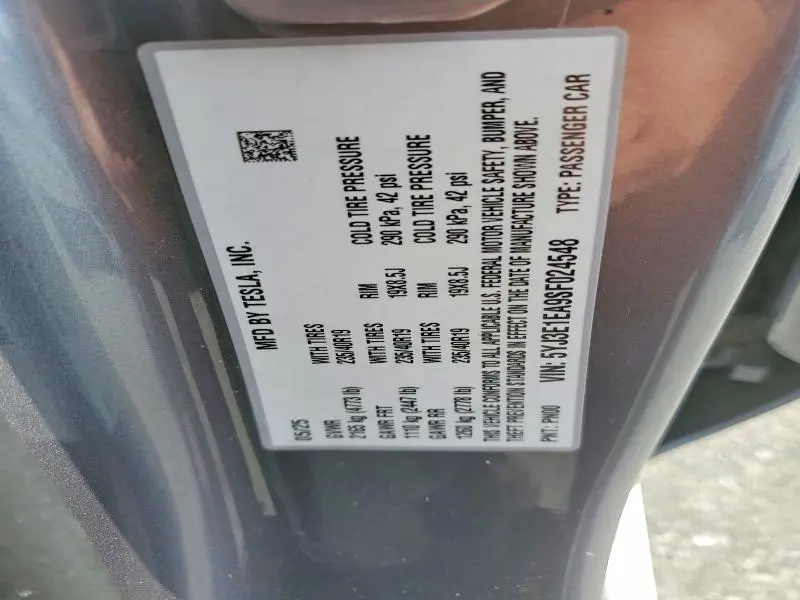 2025 TESLA MODEL 3   
