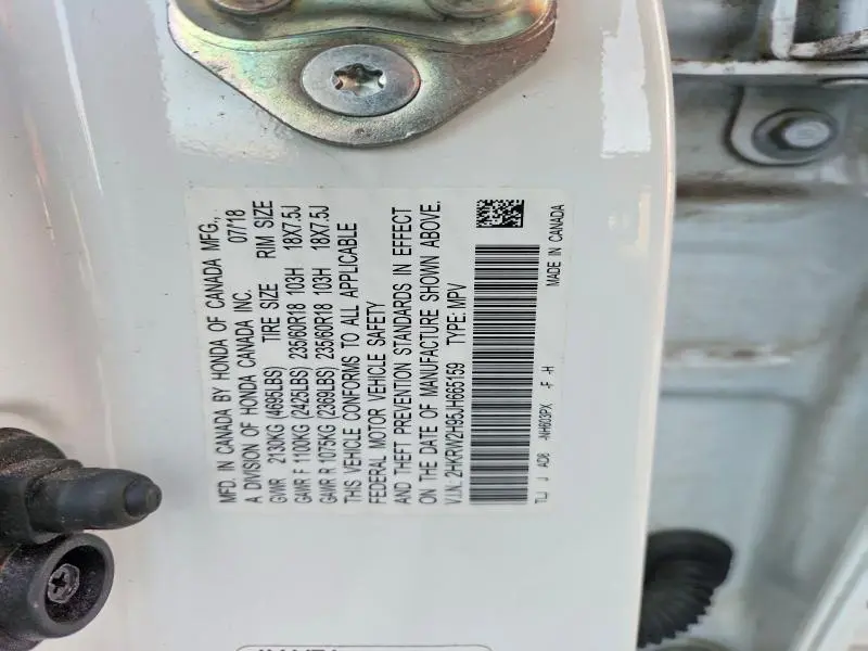 2018 HONDA CR-V TOURING  