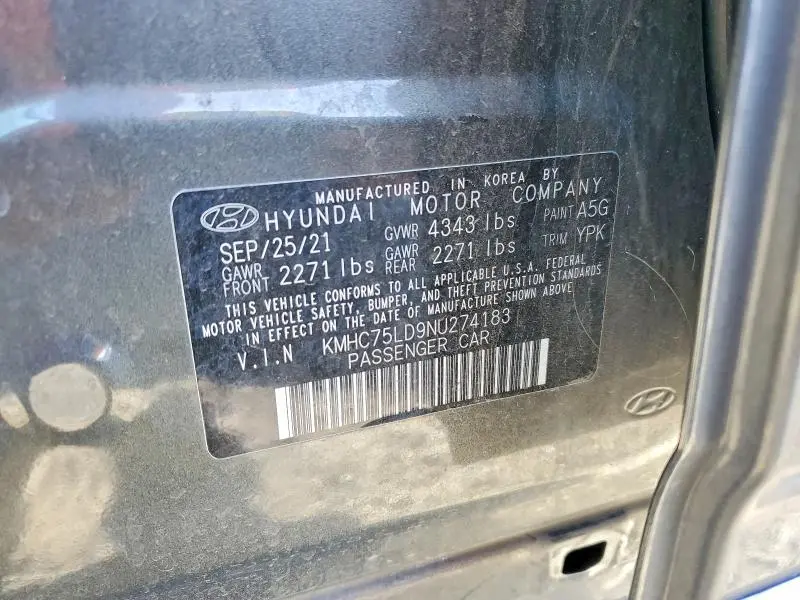 2022 HYUNDAI IONIQ SEL  