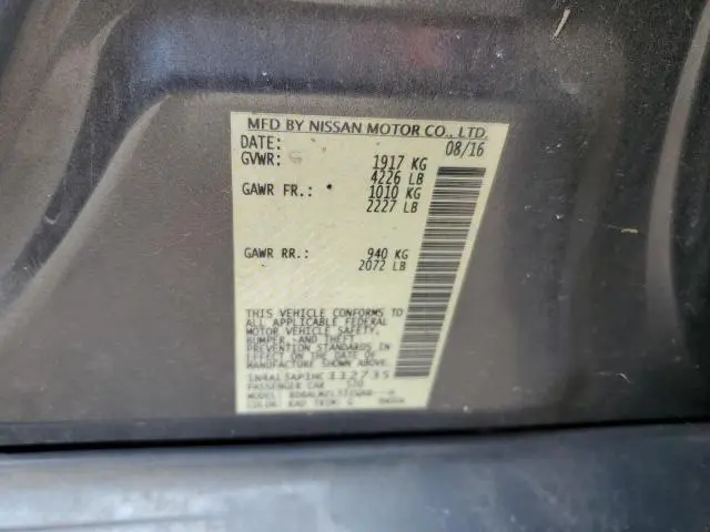 2017 NISSAN ALTIMA 2.5  