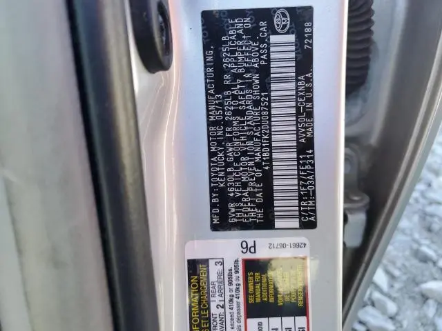 2013 TOYOTA CAMRY HYBRID  