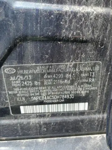 2013 HYUNDAI SONATA GLS  