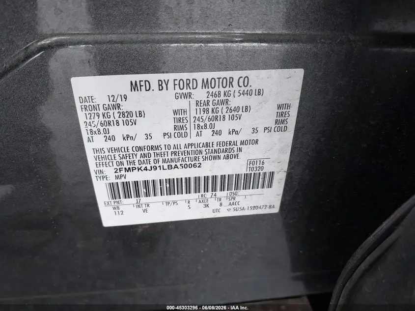 2020 FORD EDGE SEL