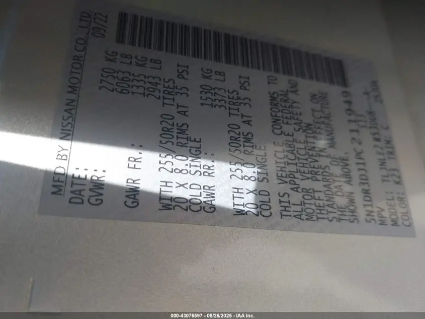 2023 NISSAN PATHFINDER PLATINUM 4WD