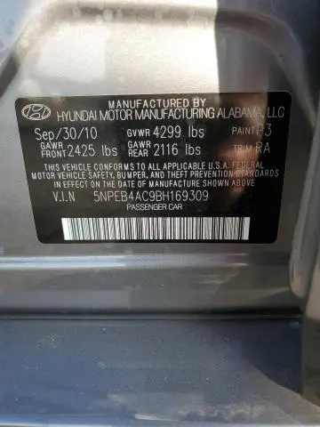 2011 HYUNDAI SONATA GLS  