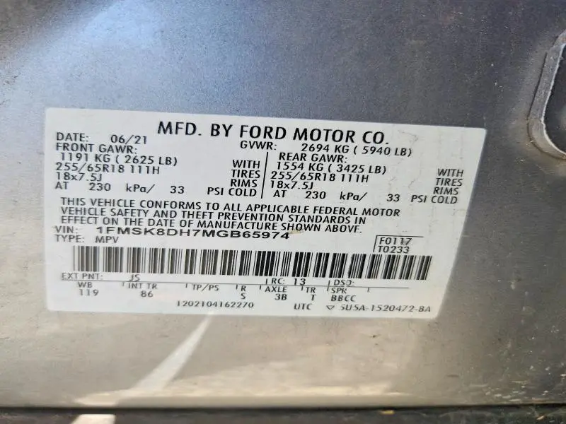 2021 FORD EXPLORER XLT  
