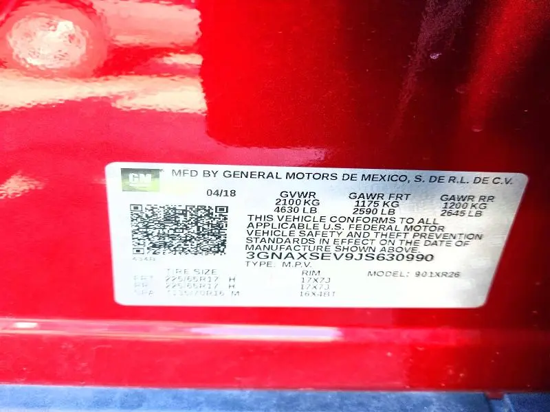 2018 CHEVROLET EQUINOX LT  