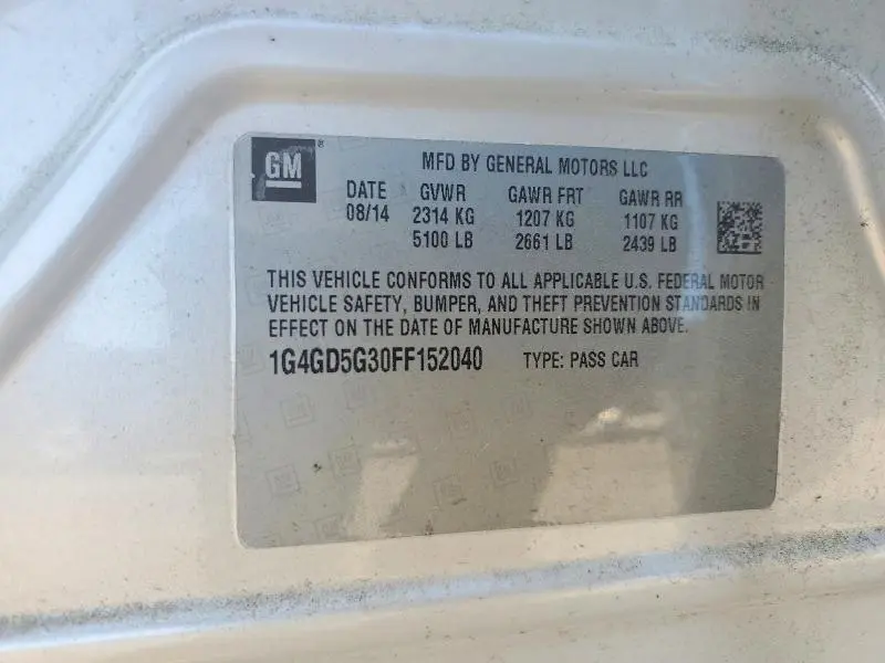 2015 BUICK LACROSSE PREMIUM  